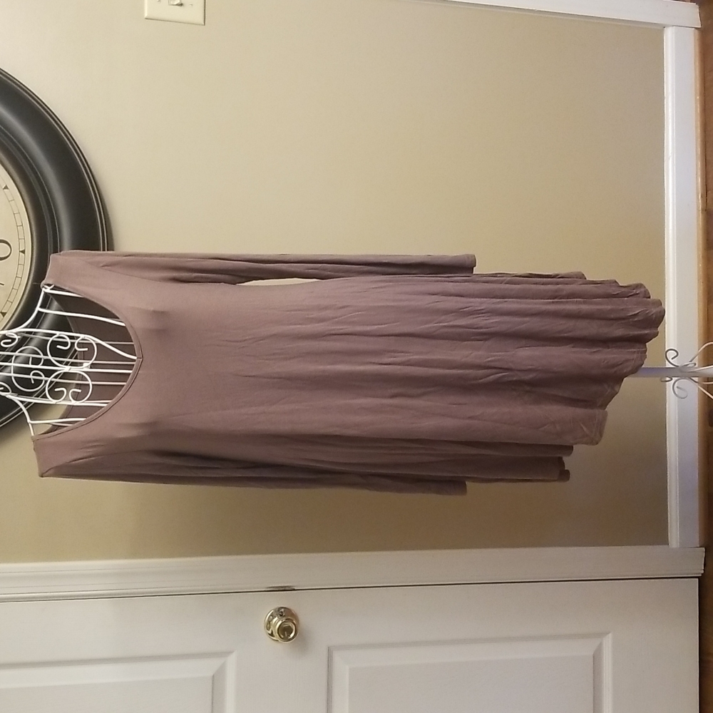 Women's brown comfy flowy dress
